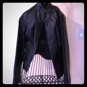 Black Leather Jacket from Express - size Medium